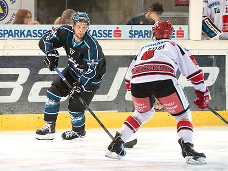 #17 Kevin Macierzynski, Linz und Florian Stern, Innsbruck, HC TWK Innsbruck vs. EHC Liwest Black Wings Linz Testspiel, Haiefest