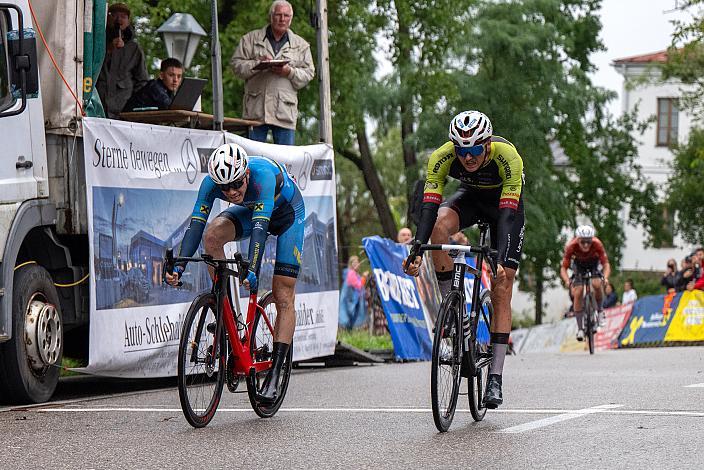 Zielsprint 2. Platz Emanuel Zangerle (AUT, Team Felbermayr Simplon Wels),  Sieger Moran Vermeulen (AUT, Team Vorarlberg) 24. Int. Braunauer Radsporttage um den Preis der Firma BORBET Austria Radsport, Cycling League Austria, Herren Radliga, Ranshofen, 23. Braunauer Radsporttage