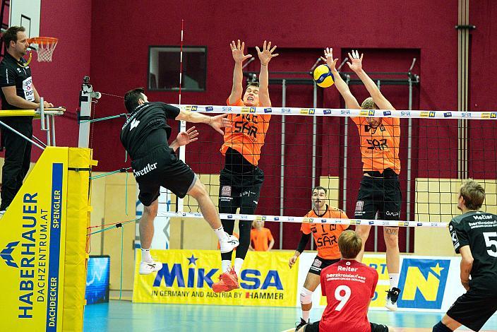 Michael Czwewinski (VCA Amstetten Niederösterreich), Robert Brzostowicz (VCA Amstetten Niederösterreich), Michal Marszalek (Raiffeisen Waldviertel Volleyball Team) VCA Amstetten Niederösterreich vs Raiffeisen Waldviertel Volleyball Team, Volleyball Supercup