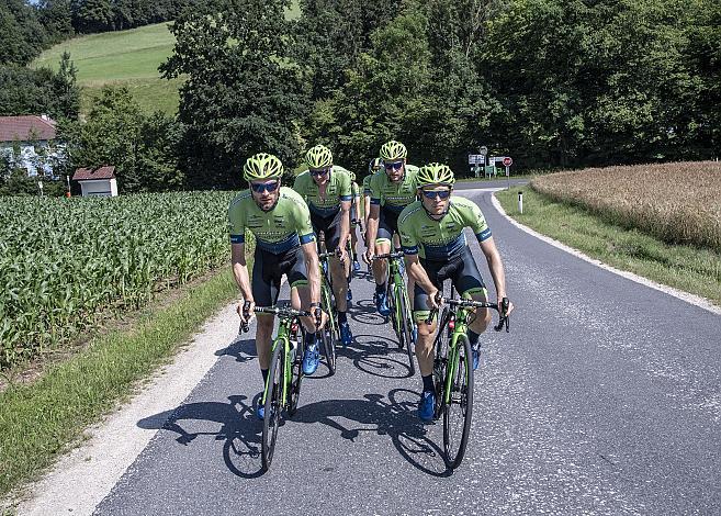 Stefan Brandlmeier (GER, Hrinkow Advarics Cycleang Team), Andreas Hofer (AUT), Christopher Hatz (GER), Timon Loderer (GER),  Rennrad in Oberösterreich, Team Hrinkow Advarics Cycleang,  Hrinkow Rennrad