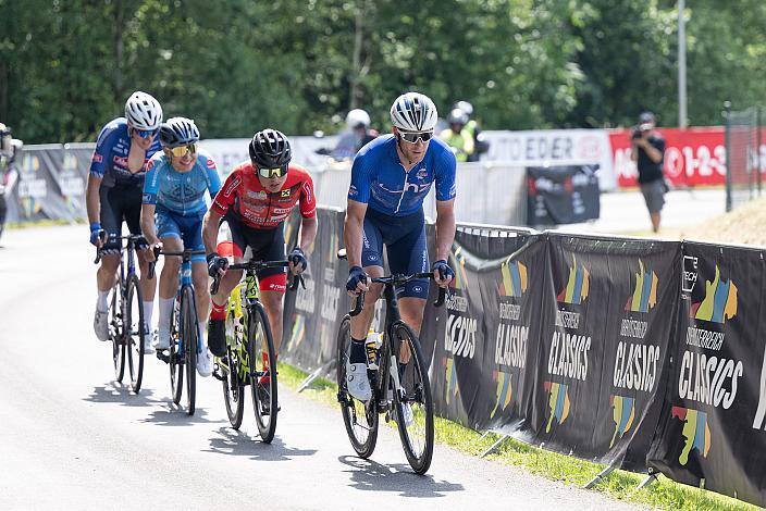 Die Ausreisser mit Daan Soete (BEL, Team Deschacht - Group Hens - Containers Maes) 1. Etappe Eferding - Geinberg, Int. Raiffeisen Oberösterreich Rundfahrt UCI Kat. 2.2