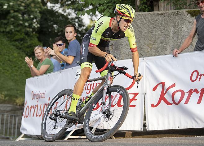 Jannik Steimle (GER, Team Vorarlberg Santic)  Linz Hauptplatz, Martinskirche,  Radsport 10. Int. OOE Rundfahrt Prolog