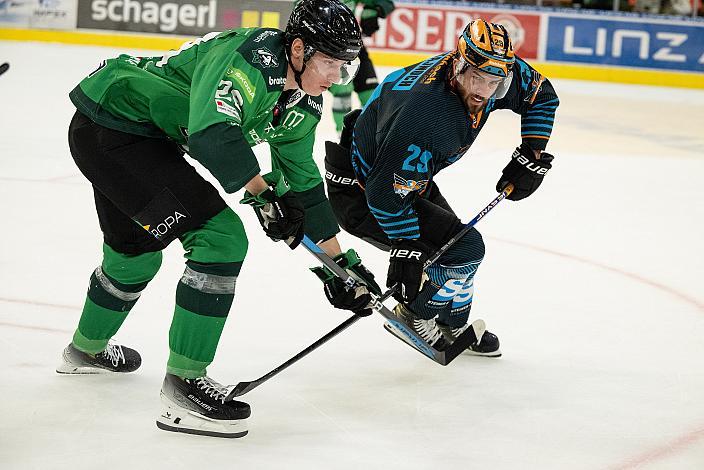 Hugo Kovac (HC Nove Zamky), Martin Stajnoch (Steinbach Black Wings) Testspiel Steinbach Black Wings Linz vs HC Nove Zamky, Linz AG Eisarena, pre season 