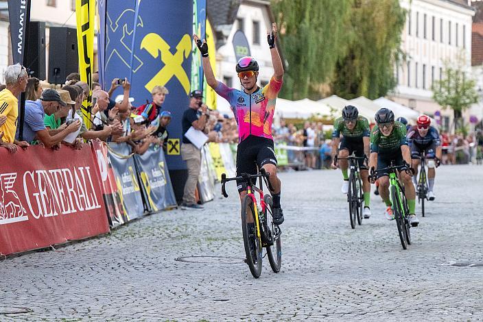 Sieger Fabian Steininger (AUT, Maloja Pushbikers)  25. Int. ASVÖ - HRINKOW City Kriterium Steyr, MTB-Nachwuchs vom Laufrad bis U17, ÖRV, Radsport, Mountainbike, ELITE Rennrad