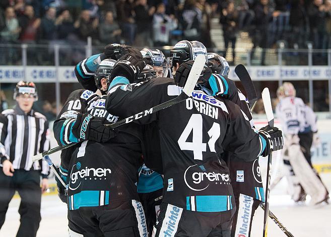 linz feiert EHC Liwest Black Wings Linz vs Fehervar AV 19