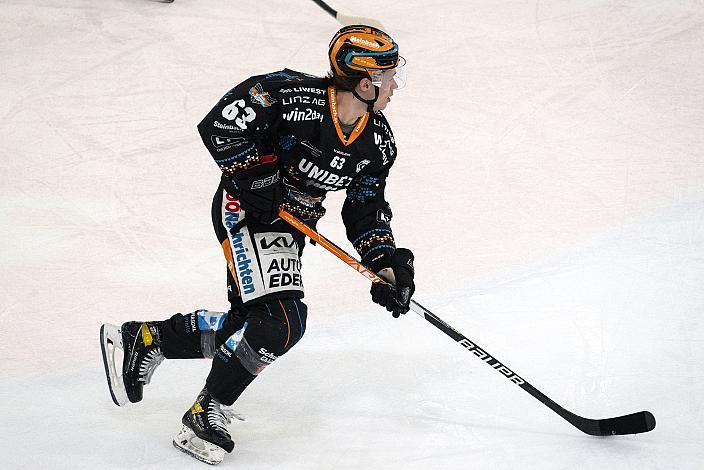 Niklas Bretschneider (Steinbach Black Wings Linz)  Steinbach Black Wings Linz vs HK SZ Olimpija, 30. Runde, Trikot Movember, ICE Hockey League, Steinbach Black Wings Linz, Linz AG Eisarena 
