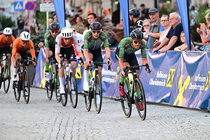 Riccardo Zoidl (AUT, Hrinkow Advarics) an der Spitze des Feldes, 27. Int. ASVÖ - HRINKOW City Kriterium Steyr, Herren Elite, ÖRV, Radsport, Mountainbike, ELITE Rennrad