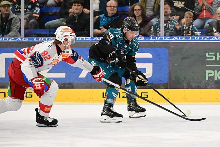 Thimo Nickl (EC KAC), Graham Knott (Steinbach Black Wings Linz) 8. Runde ICE, Steinbach Black Wings Linz vs EC KAC, Linz AG Eisarena 