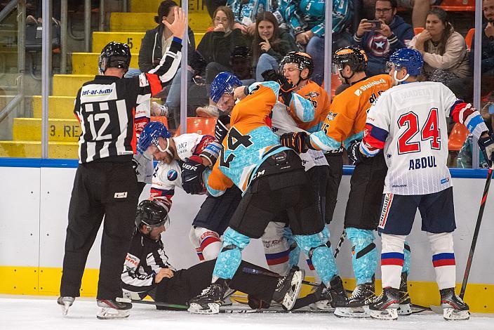 Fight an der Bande Steinbach Black Wings Linz  vs HC Motor Cesky Budejovice Test
