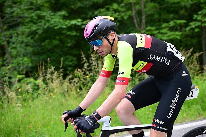 Im Bergtrikot Lukas Meiler (GER, Team Vorarlberg),  St. Florian - Höss, Hinterstoder , 14. Int. Raiffeisen OÖ-Radrundfahrt UCI Kat. 2.2