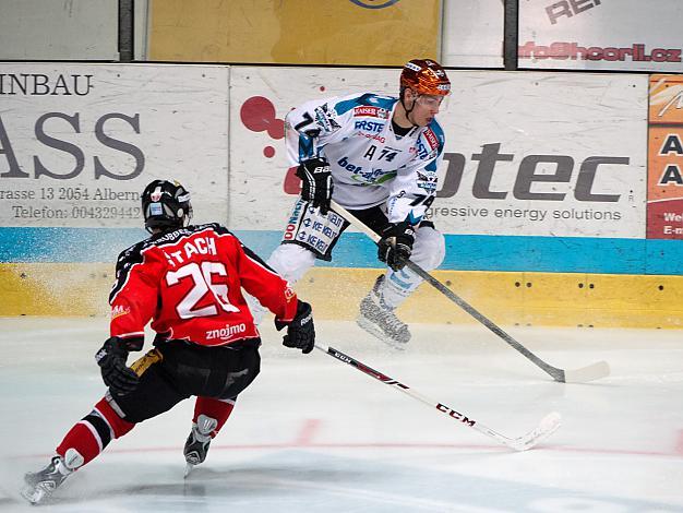 Daniel Oberkofler, Linz und Lubomir Stach, Znaim, HC Orli Znojmo vs. EHC Liwest Black Wings Linz 5. Viertelfinale, Play-Off