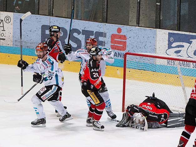 Pat Leahy jubelt, HC Orli Znojmo vs. EHC Liwest Black Wings Linz 5. Viertelfinale, Play-Off