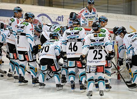 Die Liwest Black Wings Linz vor dem Saisonstart. 