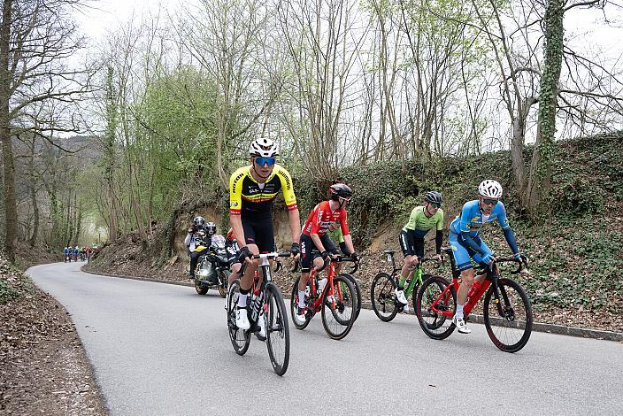 Moran Vermeulen (AUT, Team Vorarlberg), Martin Messner (AUT, WSA KTM Graz pb Leomo), Riccardo Verza (ITA, Hrinkow Advarics), Riccardo Zoidl (AUT, Team Felbermayr Simplon Wels) Herren Elite, U23, Radliga, 62. Radsaison-Eröffnungsrennen Leonding, Oberösterreich