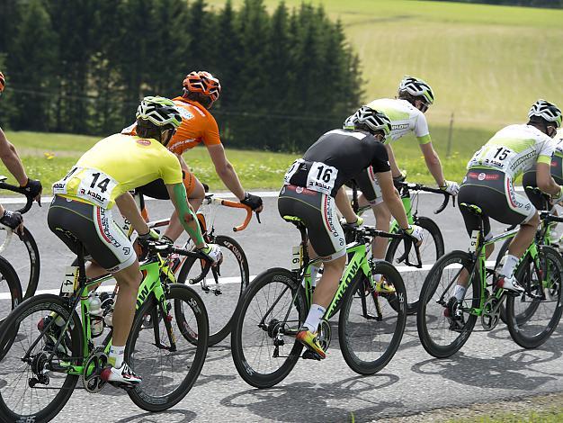 Das Team Vorarlberg an der Spitze des Feldes, 2. Etappe, Linz - Aigen/Schlaegl