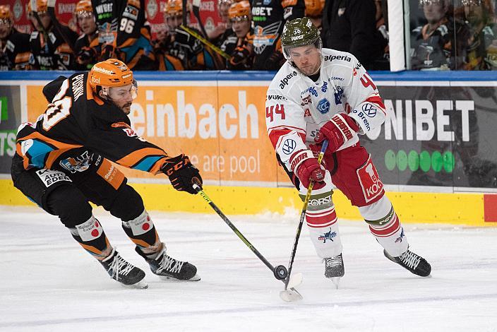 Julian Pusnik (Steinbach Black Wings Linz), Nicholas Plastino (HCB Suedtirol Alperia) Steinbach Black Wings Linz vs HCB Suedtirol Alperia, bet-at-home ICE Hockey League