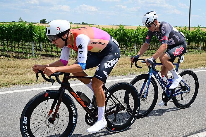 Staatsmeister 2025 Tim Wafler (AUT, Tirol Cycling Team), Tobias Bayer (AUT, Alpecin-Deceuninck)  ÖM Staatsmeisterschaft, Strassenrennen,, Illmitz, Burgenland