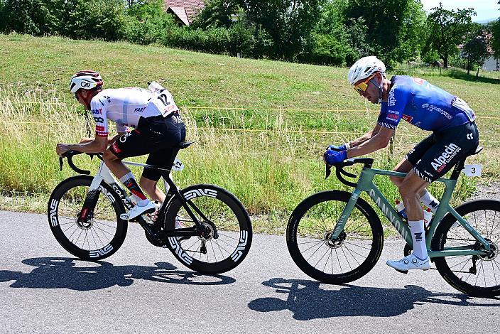 Felix Grossschartner (AUT, UAE Team Emirates - XRG), Sieger Michael Gogl (AUT, Alpecin - Premier Tech), Österreich Staatsmeisterschaft, Strasse, ÖSTM Schwanenstadt - OÖ