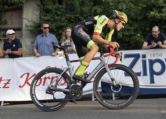 Jannik Steimle (GER, Team Vorarlberg Santic)  Linz Hauptplatz, Martinskirche,  Radsport 10. Int. OOE Rundfahrt Prolog