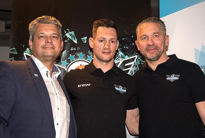 Präsident Ing. Peter Freunschlag (EHC Liwest Black Wings Linz), Philipp Lukas (EHC Liwest Black Wings Linz), Manager Christian Perthaler (EHC Liwest Black Wings Linz)  EHC Liwest Black Wings Linz  
PrÃ¤sident Ing. Peter Freunschlag (EHC Liwest Black 