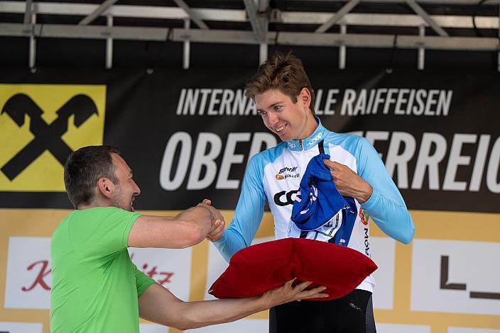 Andreas Stokbro Nielsen (DEN, Team Coop) im Blauen Trikot des Besten in der Punktewertung, Eferding - Niederkappel,  Int. Raiffeisen Oberösterreich Rundfahrt UCI Kat. 2.2