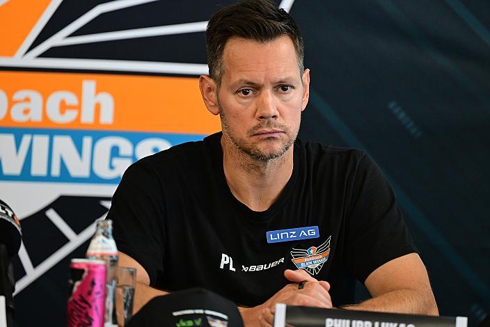 Head Coach Philipp Lukas (Steinbach Black Wings Linz) Ligastart Pressekonferenz Steinbach Black Wings Linz , Linz AG Eisarena 