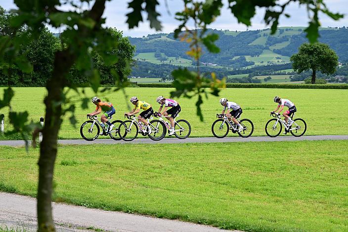 Im Gelben Trikot der Gesamtführenden Malwina Mul (POL, MAT Atom Deweloper Wroclaw), 07.06.2025 07.06.2025 Rad 2 Etappe Sportland NOE Kids Tour