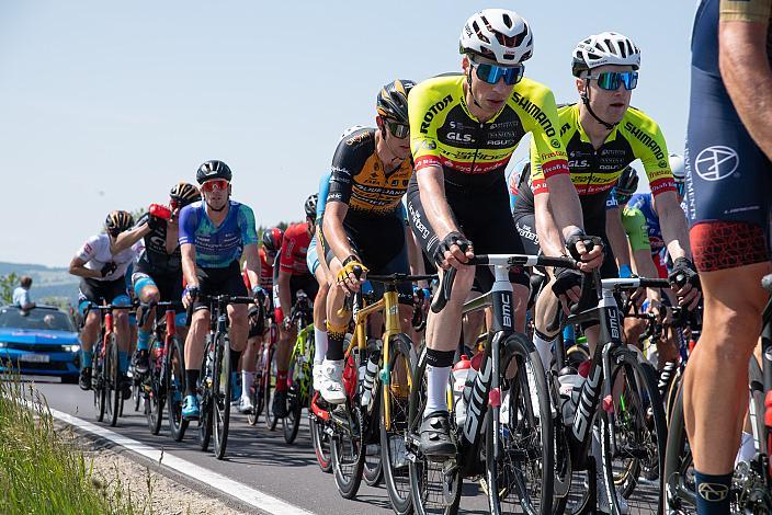 Lukas Meiler, GER (Team Vorarlberg), Colin Chris Stüssi (SUI, Team Vorarlberg) 2. Etappe Wels - Bad Leonfelden, Int. Raiffeisen Oberösterreich Rundfahrt UCI Kat. 2.2