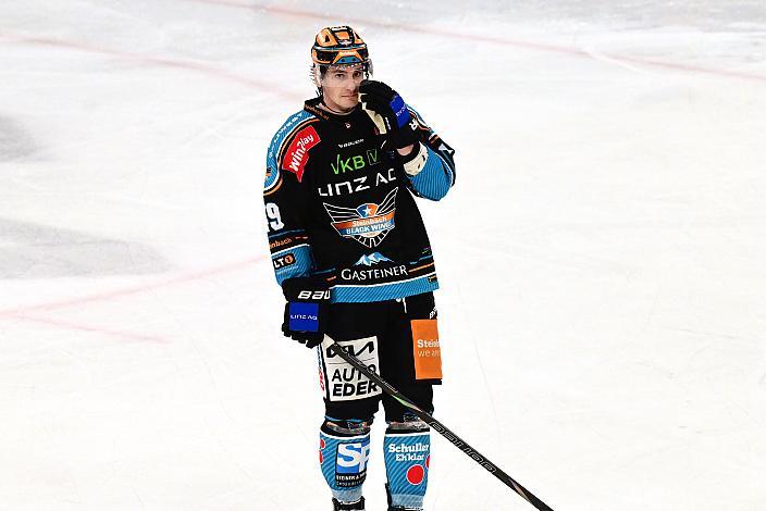 Graham Knott (Steinbach Black Wings Linz) Win2Day ICE Hockey League,  Steinbach Black Wings Linz vs EC KAC,  Linz AG Eisarena 