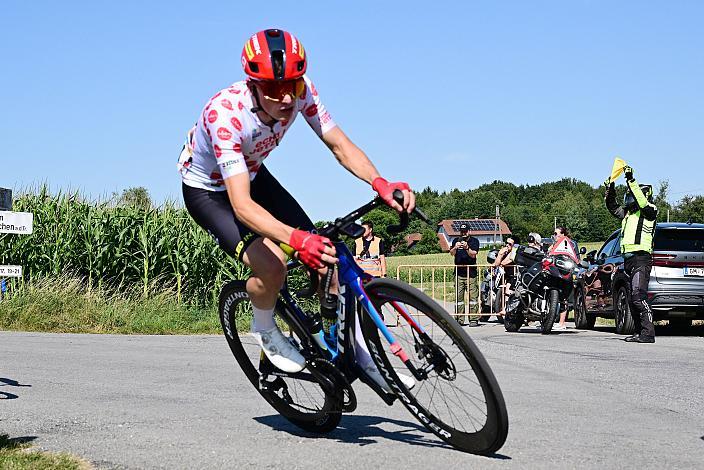 Im Bergtrikot Michael Hettegger (AUT, Öberösterreich), 2. Etappe,  51. Int. Oberösterreich Junioren Rundfahrt, Eberstalzell - Eberstalzell