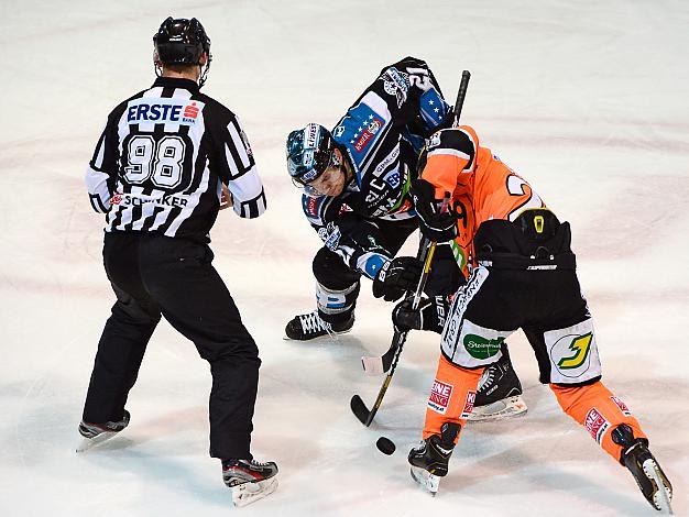 Philipp Lukas (Liwest Black Wings Linz) und Jean-Michel Daoust (Graz 99ers), EHC Liwest Black Wings Linz vs Graz 99ers, Zwischenrunde