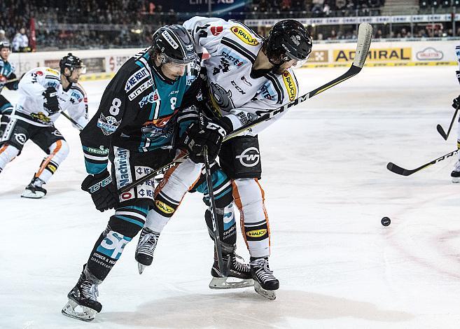 Laurens Ober (EHC Liwest Black Wings Linz), Michael Caruso (Dornbirn Bulldogs), EHC Liwest Black Wings Linz vs Dornbirn Bulldogs