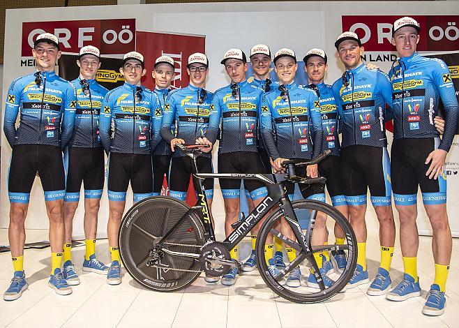 v.l. Matthias Mangertseder, Tim Wollenberg, Andi Bajc, Daniel Lehner, Fabian Steininger, Paul Bleyer, Benjamin Brkic, Stephan Rabitsch, Matthias Krizek, Florian Kierner, Team Felbermayr Simplon Wels TeamprÃ¤sentation 2019