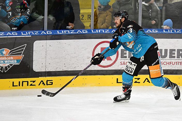 Greg Moro (Steinbach Black Wings Linz), 33. Runde ICE, Steinbach Black Wings Linz vs HC Innsbruck, Linz AG Eisarena 