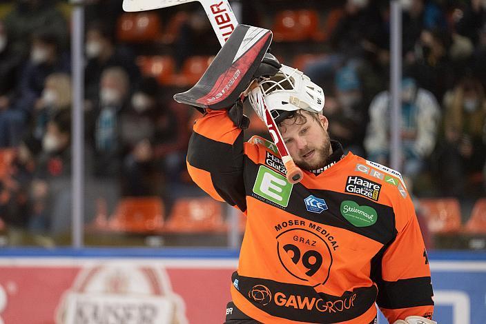 Tormann Christian Engstrand (Moser Medical Graz 99ers) Steinbach Black Wings Linz vs Moser Medical Graz 99ers, bet-at-home ICE Hockey League
