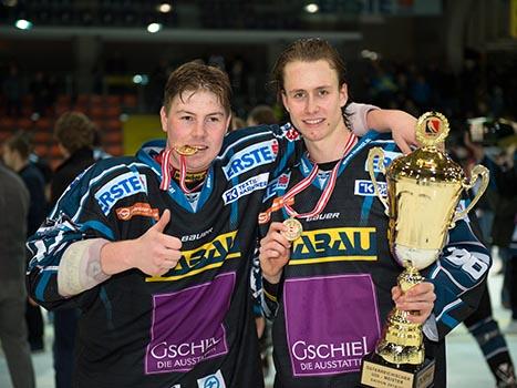 Die Gaffal Brueder, sind U20 Meister, Liwest Black Wings Linz - EC VSV U20