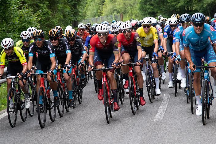 Timo Kielich (BEL, Alpecin-Deceuninck Development Team) im Gelben Trikot des Gesamtführenden, 2. Etappe Wels - Bad Leonfelden, Int. Raiffeisen Oberösterreich Rundfahrt UCI Kat. 2.2