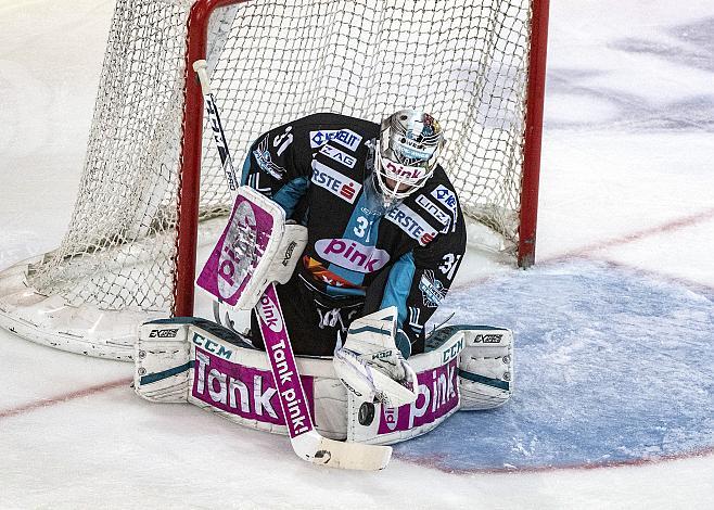 Tormann David Kickert (EHC Liwest Black Wings Linz) EHC Liwest Black Wings Linz vs HC TWK Innsbruck Die Haie