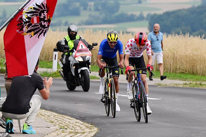 Michael Hettegger (AUT, Öberösterreich), Etappen und Gesamtsieger  Elias Wändel (SWE, JEGG-SKIL-DJR) 3. Etappe,  51. Int. Oberösterreich Junioren Rundfahrt, Bad Wimsbach - Strass im Attergau