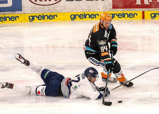 Dragan Umicevic (Steinbach Black Wings 1992), Milan Horvath (Hydro Fehervar AV 19), Black Wings Linz vs Hydro Fehervar AV 19,  Eishockey, Bet at Home ICE Hockey League