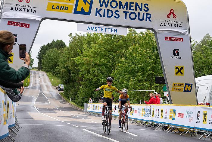 Etappensieger im gelben Trikot Marc Hierschläger (AUT, LRV OÖ - Wien) Amstetten. 3. Etappe Sportland NOE WOMENS  KIDS Tour