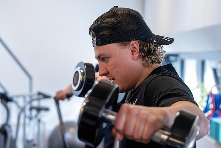 Brodi Stuart (Steinbach Black Wings Linz) Saisonstart Pressegespräch, Steinbach Black Wings Linz Linz AG Eisarena 