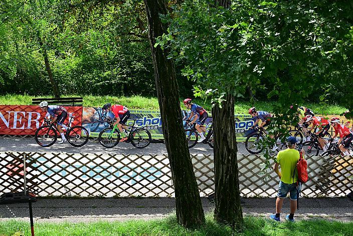 Riccardo Zoidl (AUT, Team Felt - Felbermayr), Jaka Primozic (SLO, Hrinkow Advarics), Sieger Sebastian Schönberger (AUT, Team Felt - Felbermayr) am Schlossberg Road Cycling League Ranshofen, OÖ