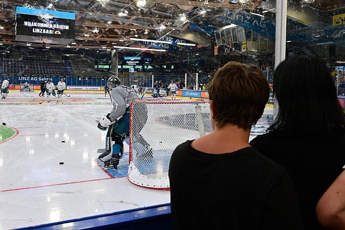 Tormann Martin Reder (Steinbach Black Wings Linz) Start Eistraining, Linz AG Eisarena 