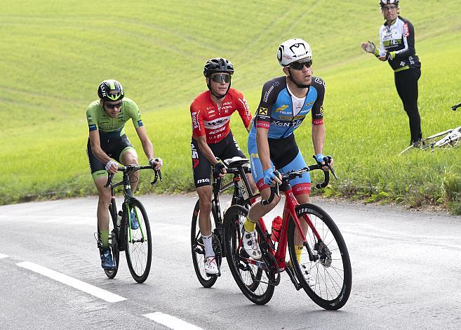 Sieger und Landesmeister in Königswiesen Riccardo Zoidl (AUT, Team Felbermayr Simplon Wels), Jonas Rapp (GER, Hrinkow Advarics Cycleang),, Martin Messner (AUT, Team WSA Graz ARBOE)  1. Mühlviertler Hügelwelt Classik, Königswiesen,  U23, Elite Damen und Herren