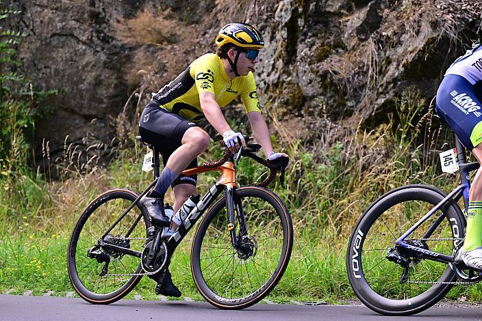 Im Gelben Trikot des Gesamtführenden Luis Grupp (GER, Team Deutschland) 2. Etappe Sarleinsbach - Sarleinsbach, Int. Oberösterreichische Versicherung OÖ Junioren Oberösterreich Rundfahrt