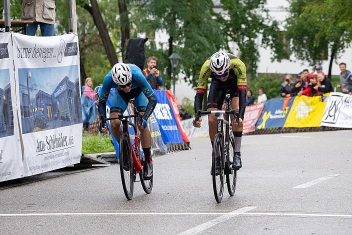 Zielsprint 2. Platz Emanuel Zangerle (AUT, Team Felbermayr Simplon Wels),  Sieger Moran Vermeulen (AUT, Team Vorarlberg) 24. Int. Braunauer Radsporttage um den Preis der Firma BORBET Austria Radsport, Cycling League Austria, Herren Radliga, Ranshofen, 23. Braunauer Radsporttage