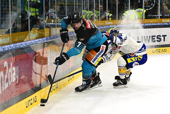 Brian Lebler (Steinbach Black Wings Linz) Spiel 2 Pre-Playoffs,  ICE, Steinbach Black Wings Linz vs EC iDM Wärmepumpen VSV, Linz AG Eisarena 