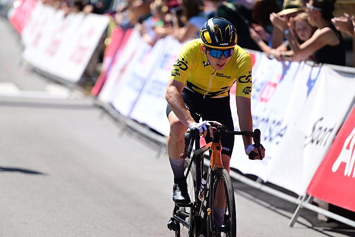 Im Gelben Trikot des Gesamtführenden Luis Grupp (GER, Team Deutschland), 3. Etappe Bad Wimsbach - Strass im Attergau, Int. Oberösterreichische Versicherung OÖ Junioren Oberösterreich Rundfahrt