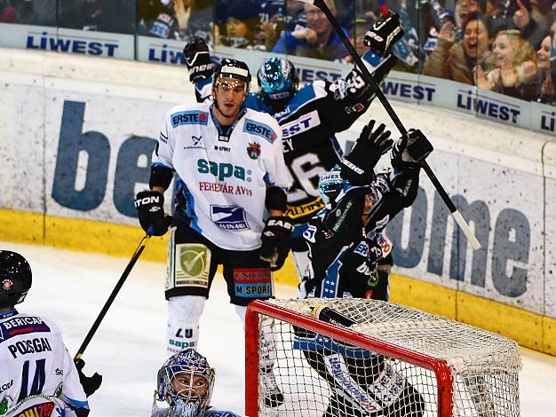 Linz jubelt, EHC Liwest Black Wings Linz vs SAPA Fehervar AV19
